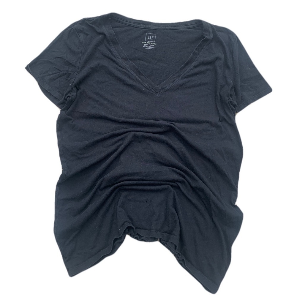 💜 GAP Black V-Neck T-Shirt | Size Small (Tall)